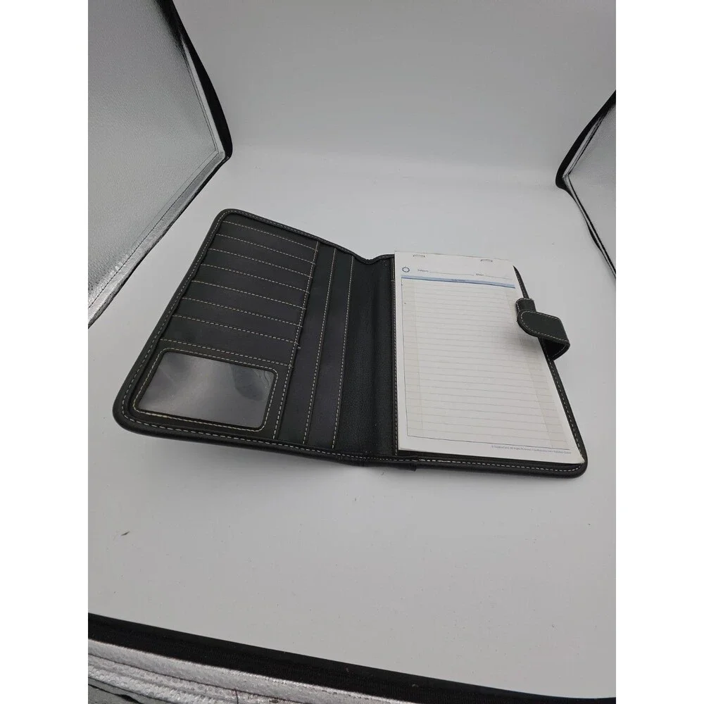 FranklinCovey Classic Size Black Portfolio Padfolio Organizer Notepad Holder